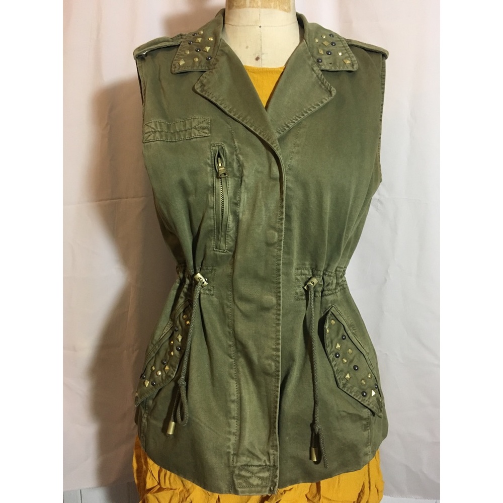 Zara studded utility vest